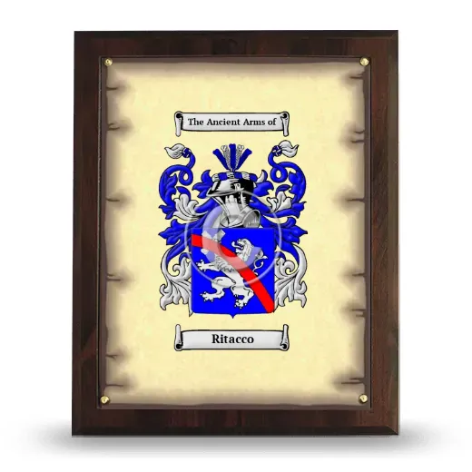 Ritacco Coat of Arms Plaque