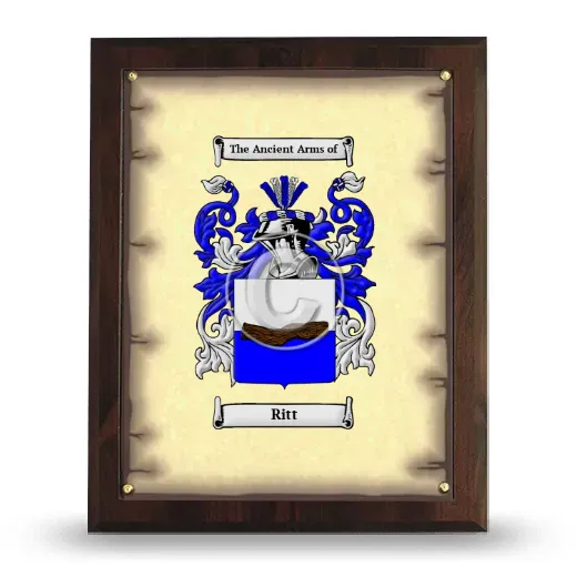 Ritt Coat of Arms Plaque