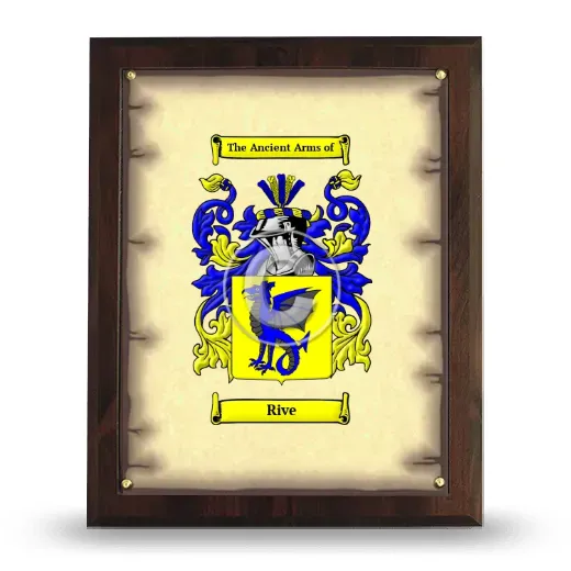 Rive Coat of Arms Plaque