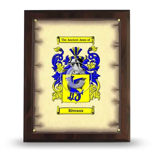 Riveaux Coat of Arms Plaque