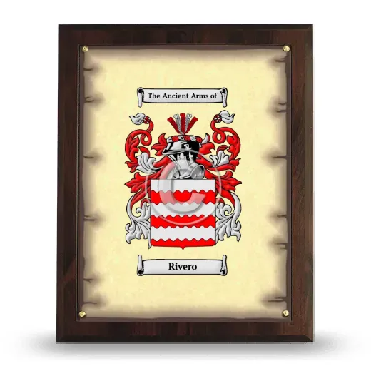 Rivero Coat of Arms Plaque
