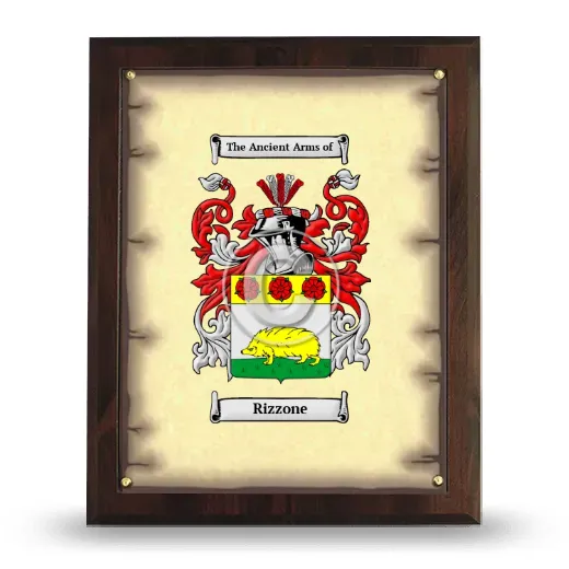 Rizzone Coat of Arms Plaque