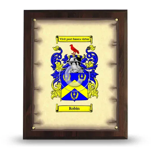 Robin Coat of Arms Plaque