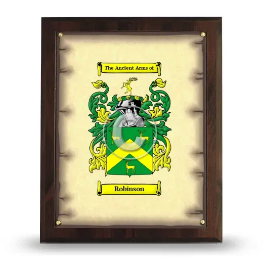 Robinson Coat of Arms Plaque