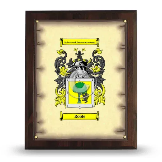Roble Coat of Arms Plaque