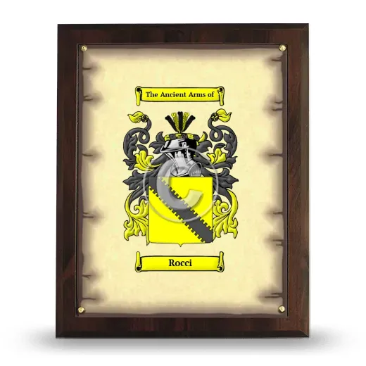 Rocci Coat of Arms Plaque