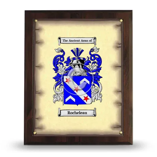 Rocheleau Coat of Arms Plaque