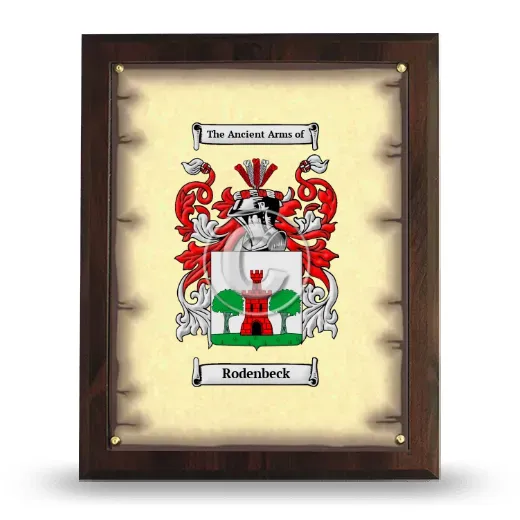 Rodenbeck Coat of Arms Plaque