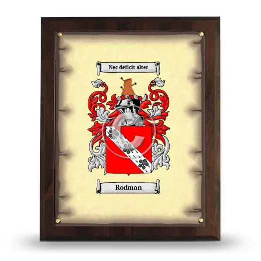 Rodman Coat of Arms Plaque