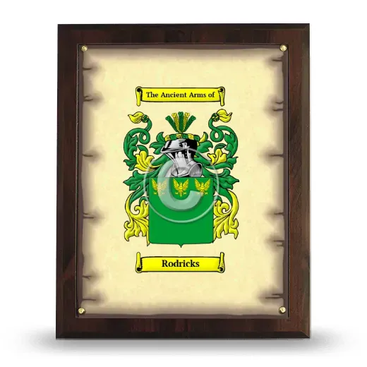 Rodricks Coat of Arms Plaque