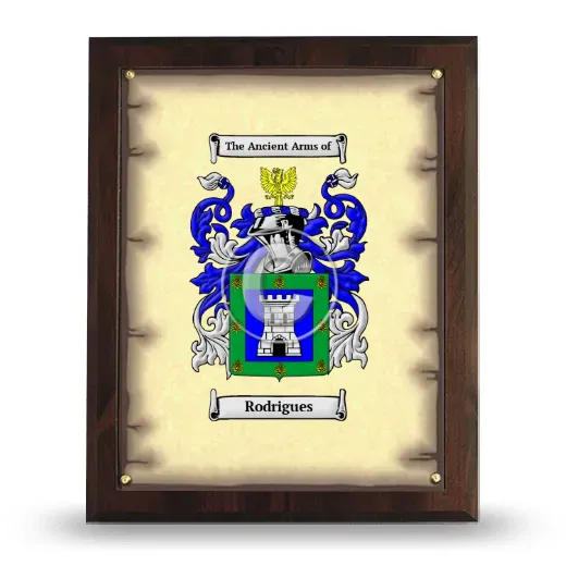 Rodrigues Coat of Arms Plaque