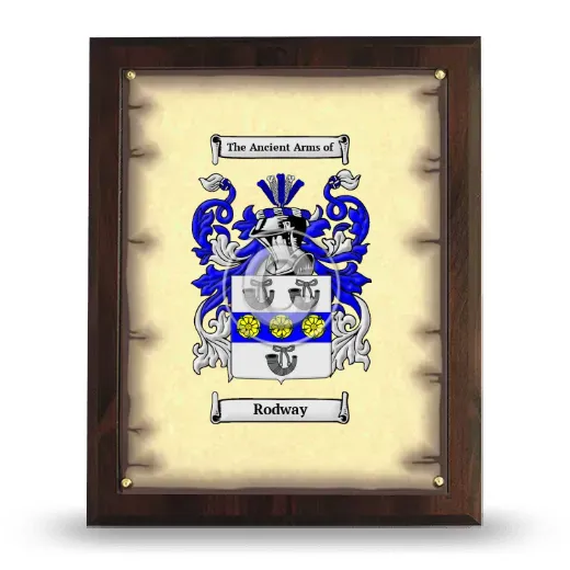 Rodway Coat of Arms Plaque