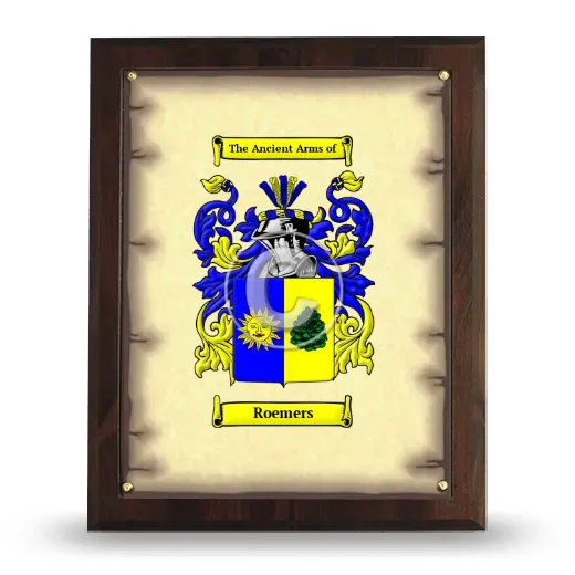 Roemers Coat of Arms Plaque