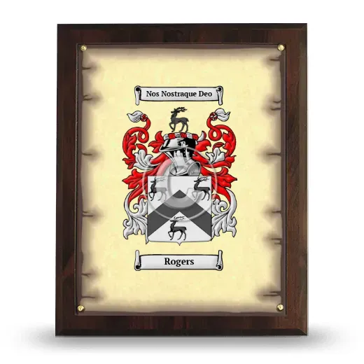 Rogers Coat of Arms Plaque