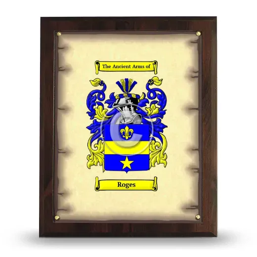 Roges Coat of Arms Plaque