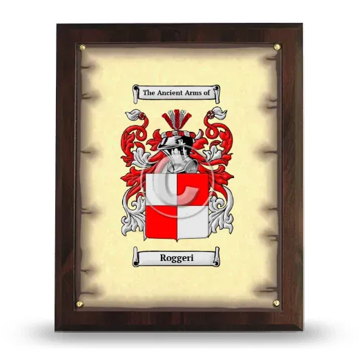 Roggeri Coat of Arms Plaque