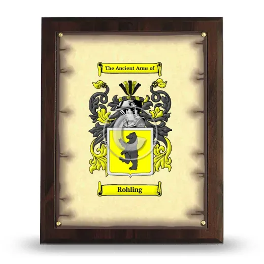 Rohling Coat of Arms Plaque
