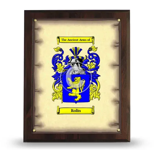 Rolin Coat of Arms Plaque