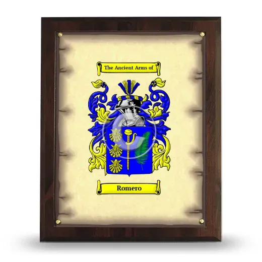 Romero Coat of Arms Plaque