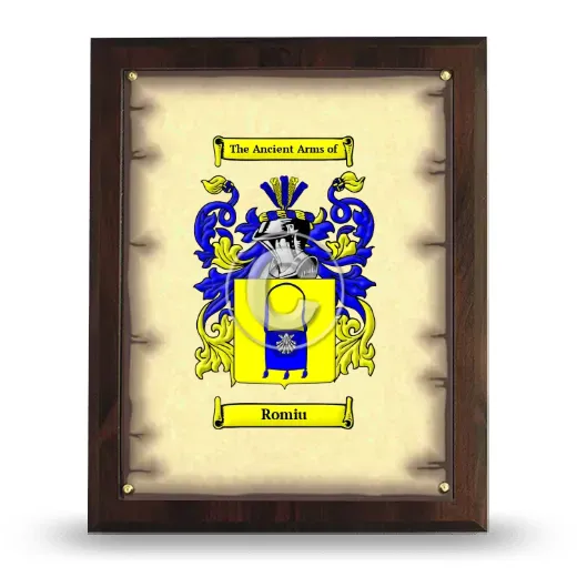 Romiu Coat of Arms Plaque