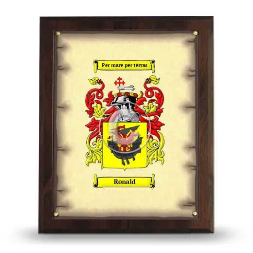Ronald Coat of Arms Plaque