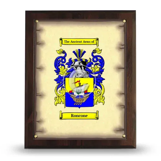 Roncone Coat of Arms Plaque
