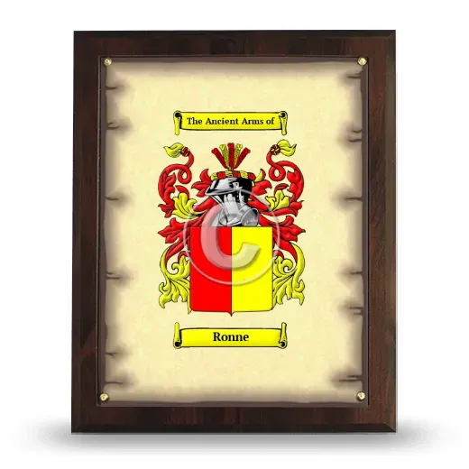 Ronne Coat of Arms Plaque
