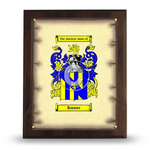 Ronner Coat of Arms Plaque