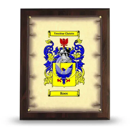 Roos Coat of Arms Plaque