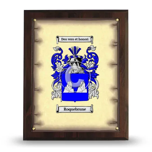 Roquebrune Coat of Arms Plaque