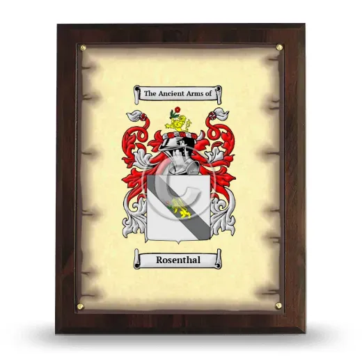 Rosenthal Coat of Arms Plaque