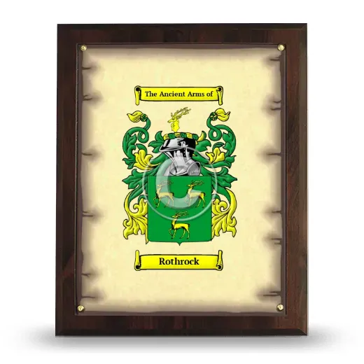 Rothrock Coat of Arms Plaque