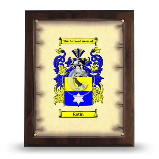 Rotin Coat of Arms Plaque