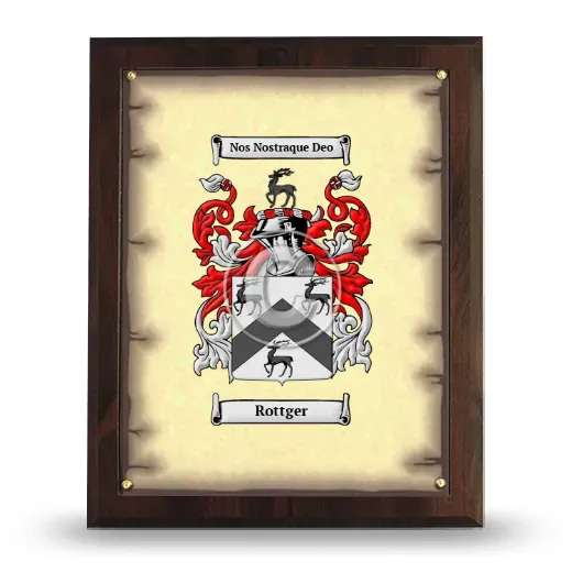Rottger Coat of Arms Plaque