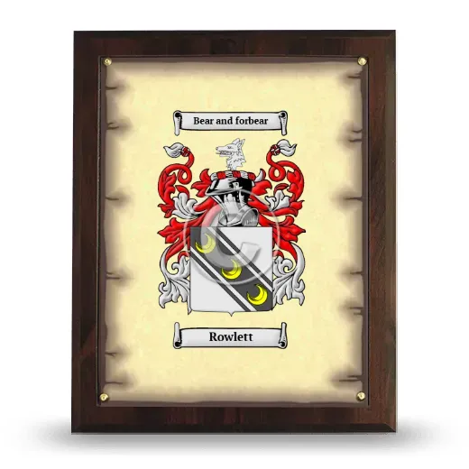 Rowlett Coat of Arms Plaque