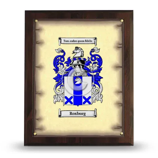 Roxburg Coat of Arms Plaque