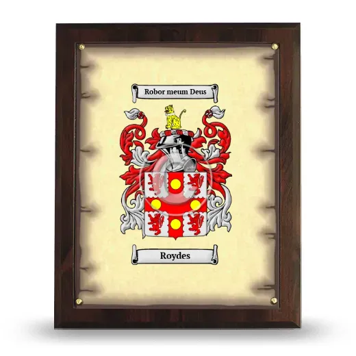 Roydes Coat of Arms Plaque