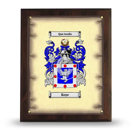 Roye Coat of Arms Plaque