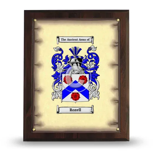 Rozell Coat of Arms Plaque