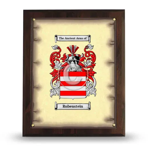 Rubenstein Coat of Arms Plaque