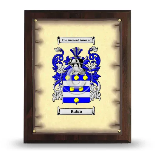 Rubra Coat of Arms Plaque