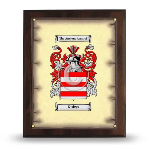Rubys Coat of Arms Plaque