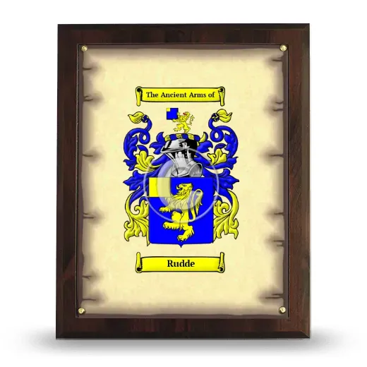 Rudde Coat of Arms Plaque