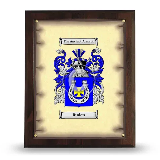 Ruden Coat of Arms Plaque