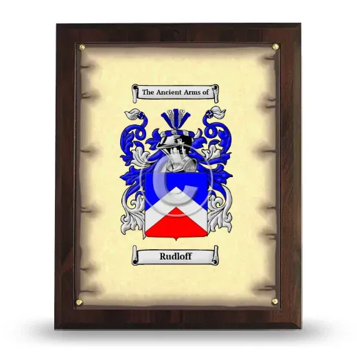 Rudloff Coat of Arms Plaque