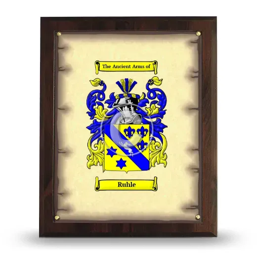 Ruhle Coat of Arms Plaque