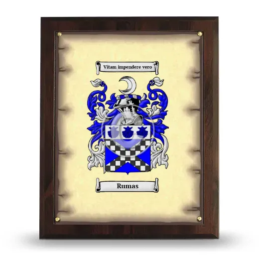 Rumas Coat of Arms Plaque
