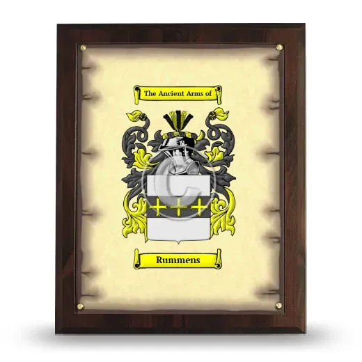 Rummens Coat of Arms Plaque
