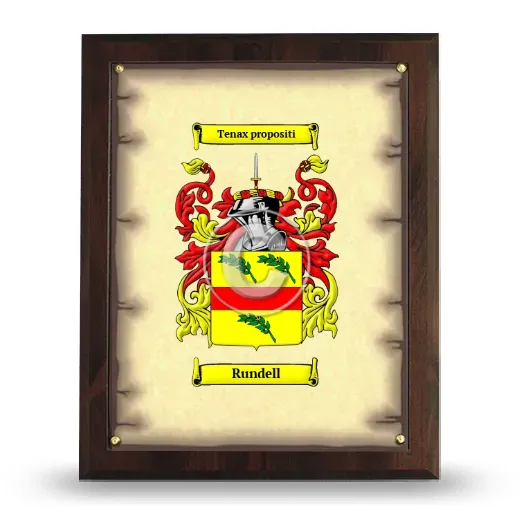 Rundell Coat of Arms Plaque