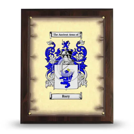 Rury Coat of Arms Plaque